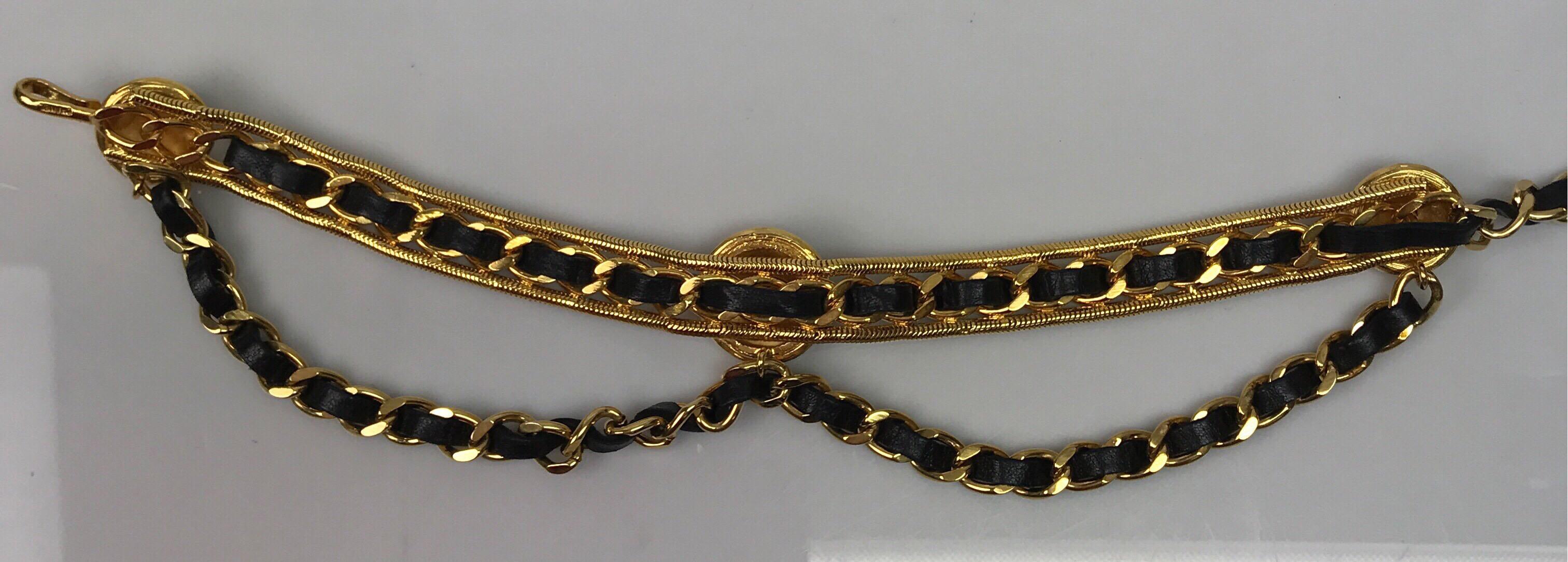 chanel vintage chain belt