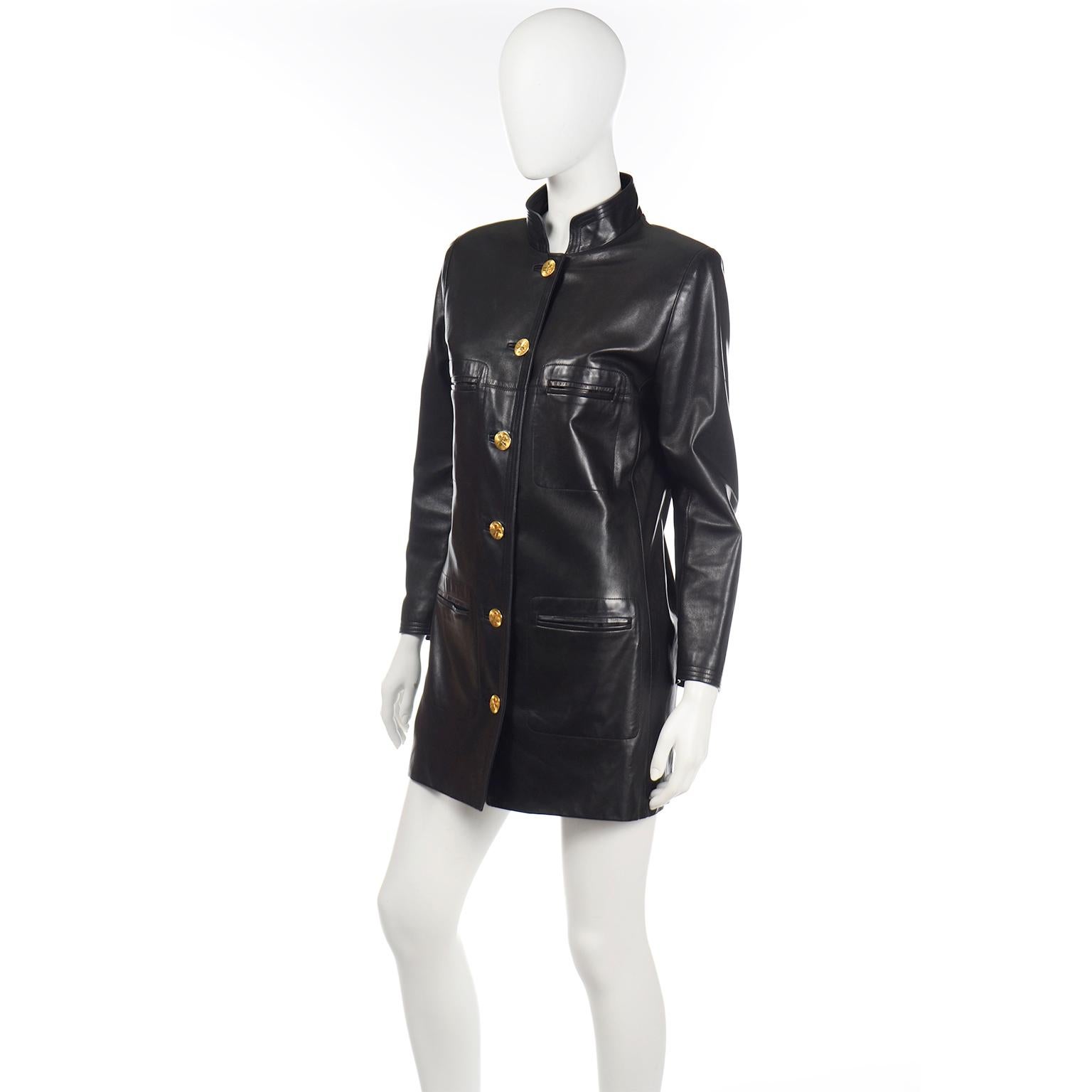 vintage chanel leather jacket