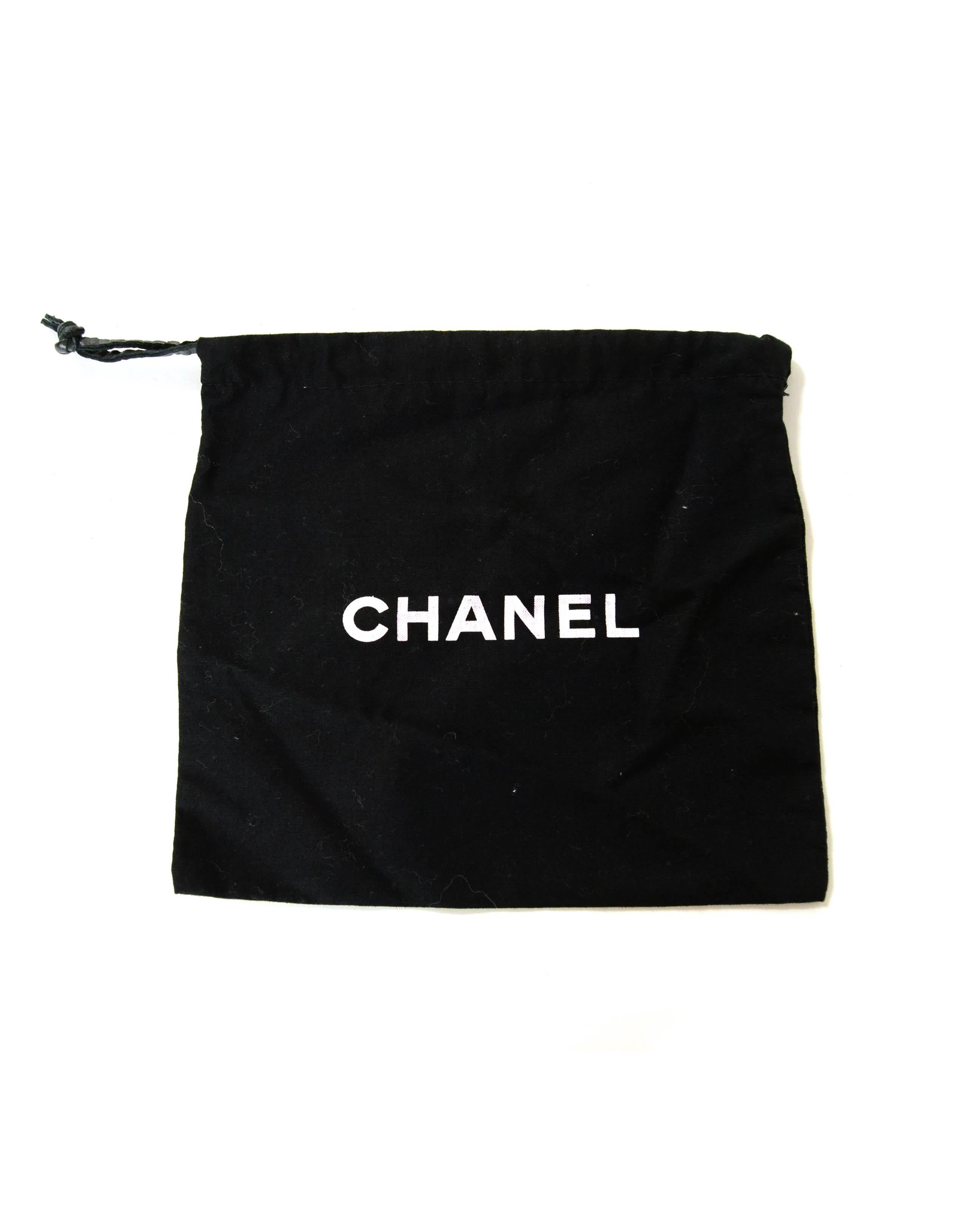 Chanel Vintage Black Leather Quilted Checkbook Cover/Wallet 4
