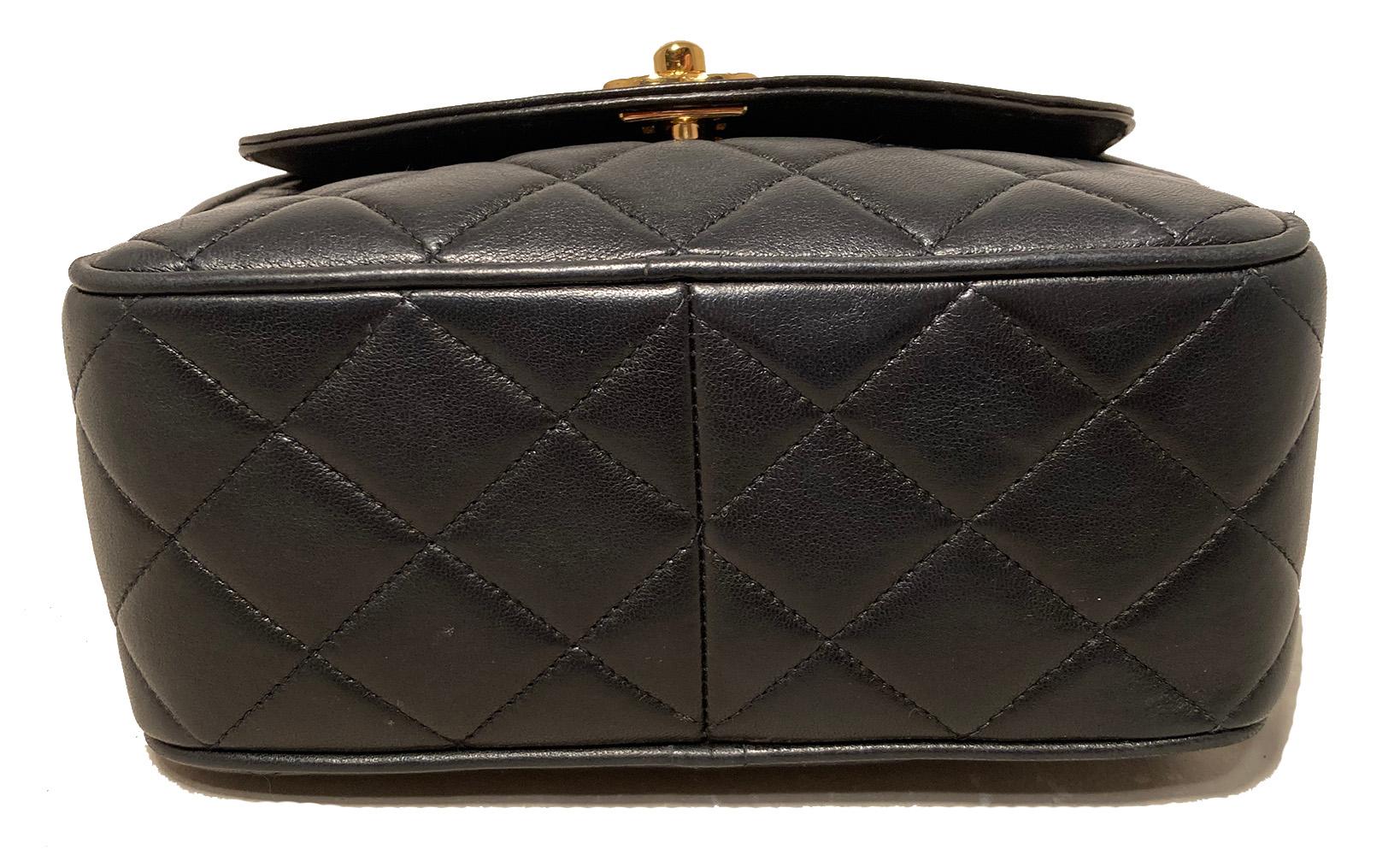 Women's Chanel Vintage Black Leather Tassel Camera Bag 