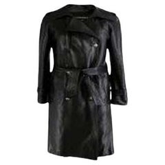 Behnaz Sarafpour Amazing Silver Metallic Belted Trench Runway Jacket ...