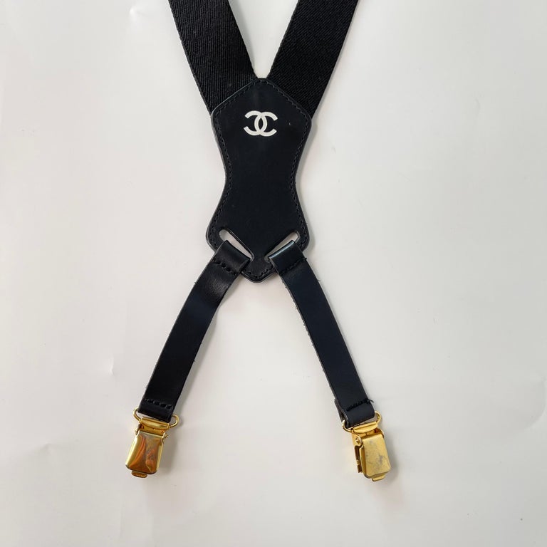 Chanel Cream Logo Suspenders main image 1