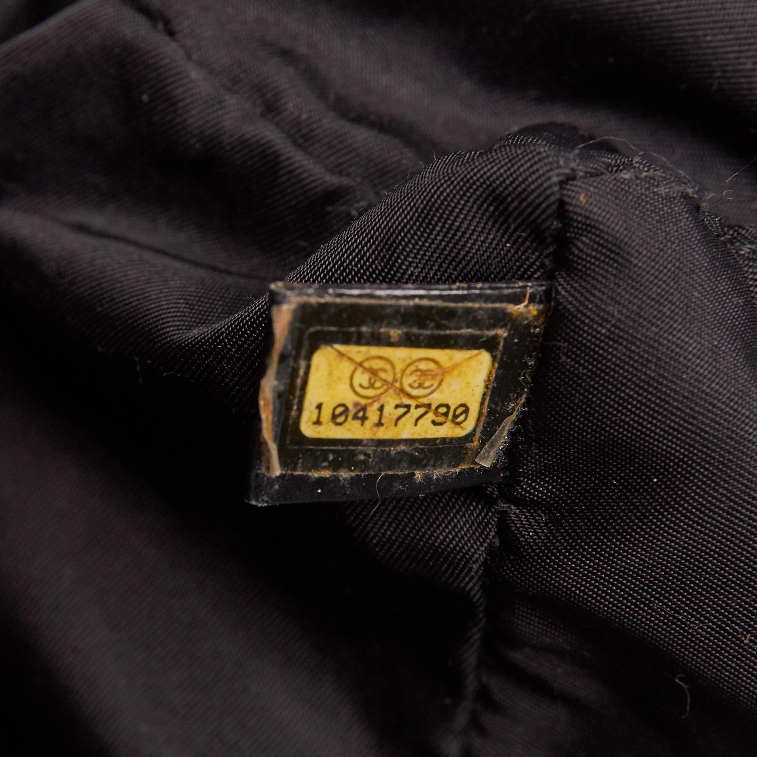 Chanel Vintage Black Nylon Travel Line Tote Bag (Circa 2005) For Sale 3