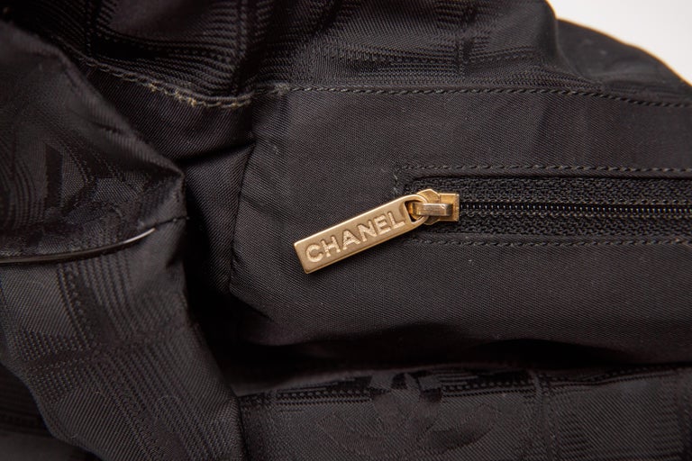 Chanel Vintage Black Nylon Travel Line Tote Bag (Circa 2005)