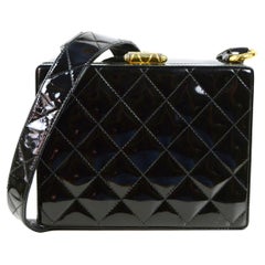 Chanel Vintage Black Patent Hardcase Shoulder/Crossbody Bag