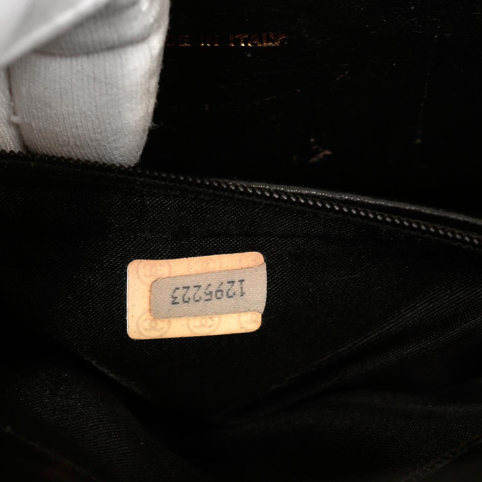Chanel Vintage Black Patent Leather Double Flap Envelope Bag 4