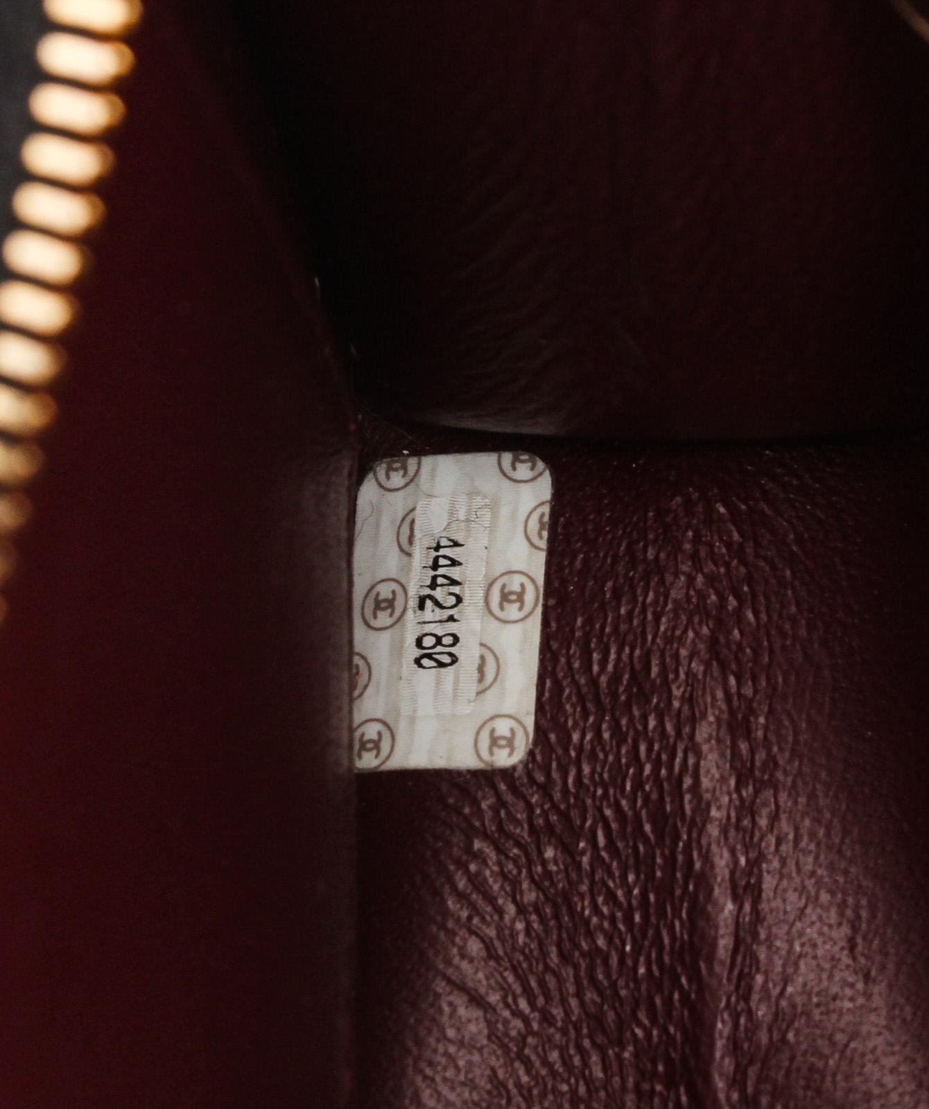 Women's or Men's Chanel Vintage Black Patent Leather Wristlet Clutch Bag
