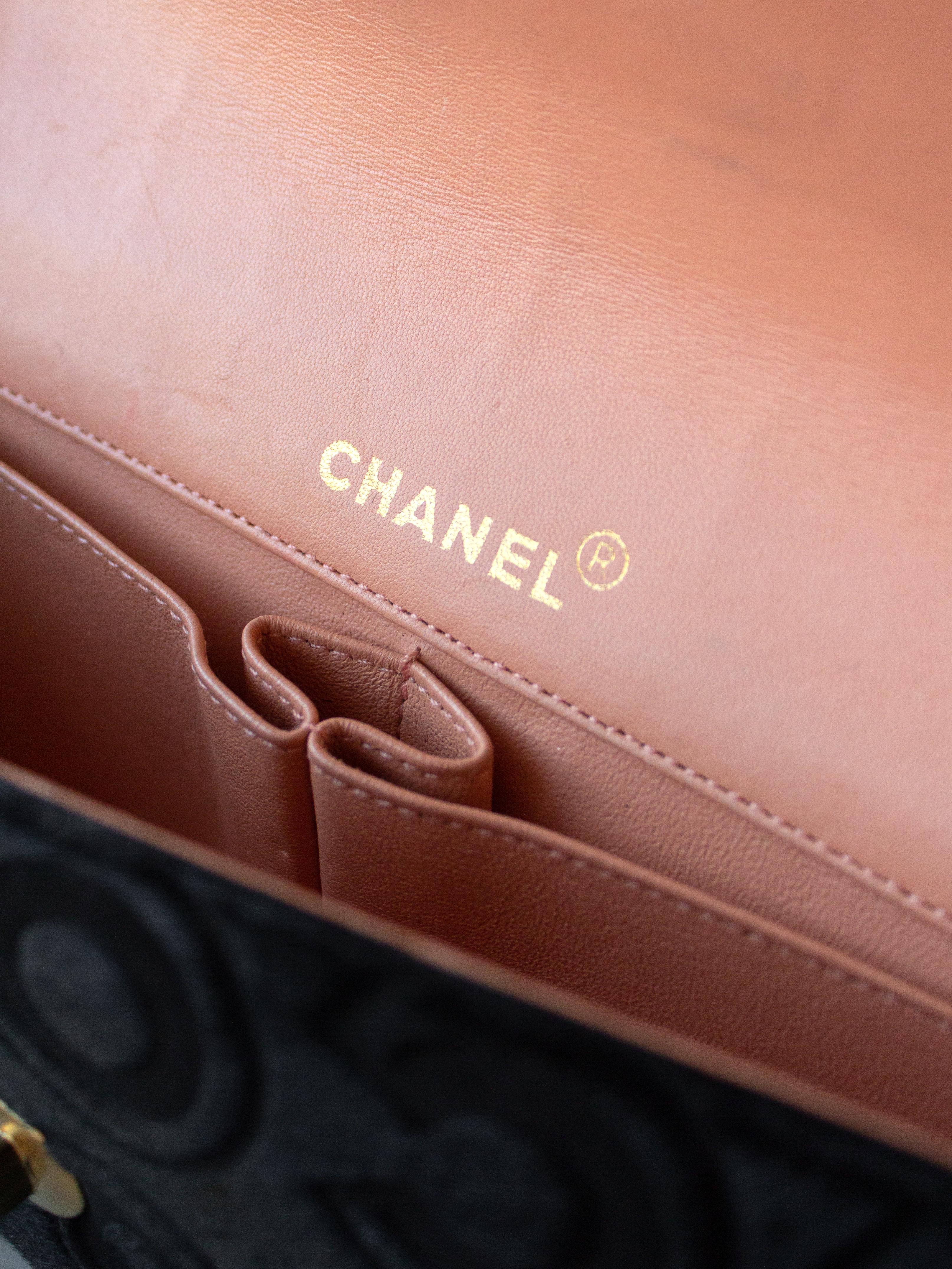 Chanel Vintage Black Pony Hair Coco Gold CC Turnlock East West Flap Bag 9