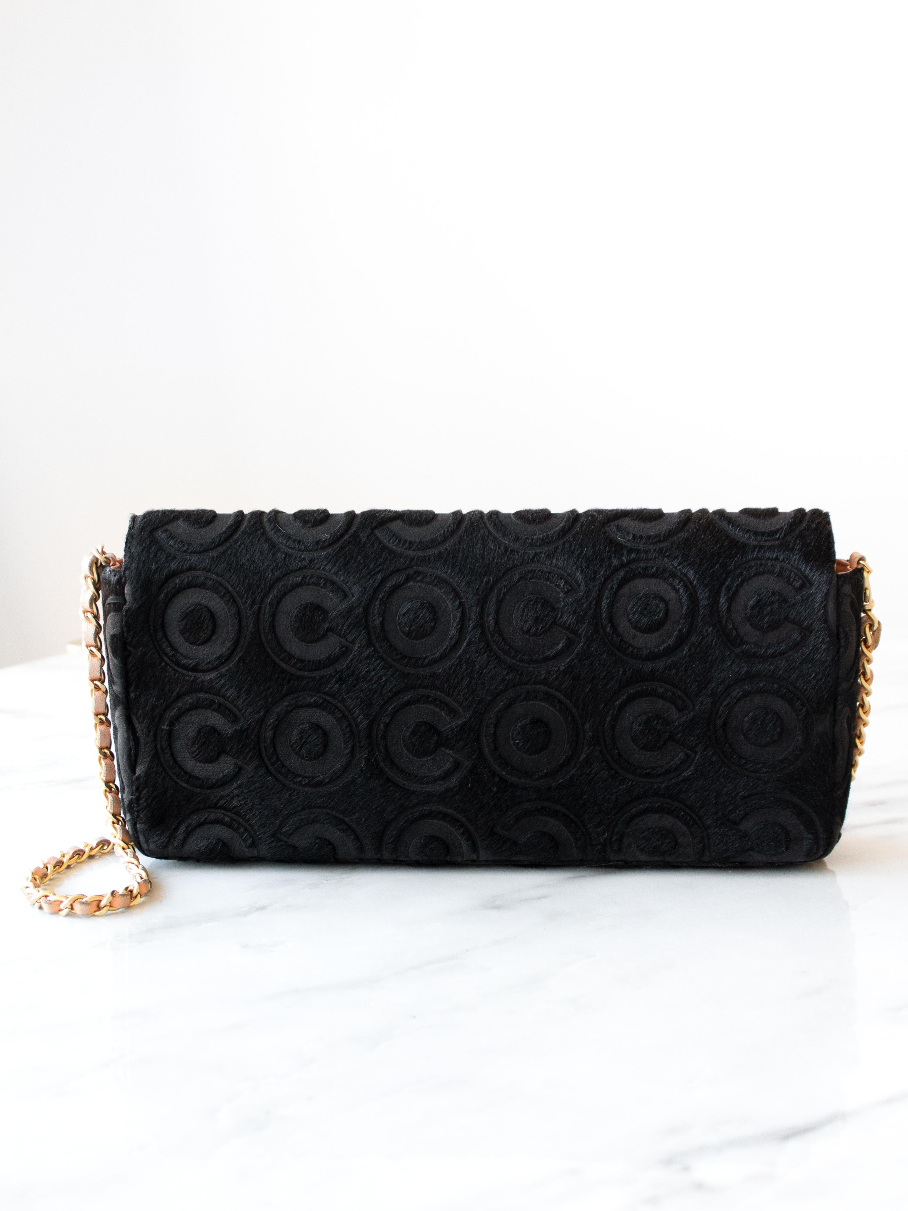 Chanel Vintage Coco Gold CC Turnlock sac à rabat est-ouest Pour femmes en vente