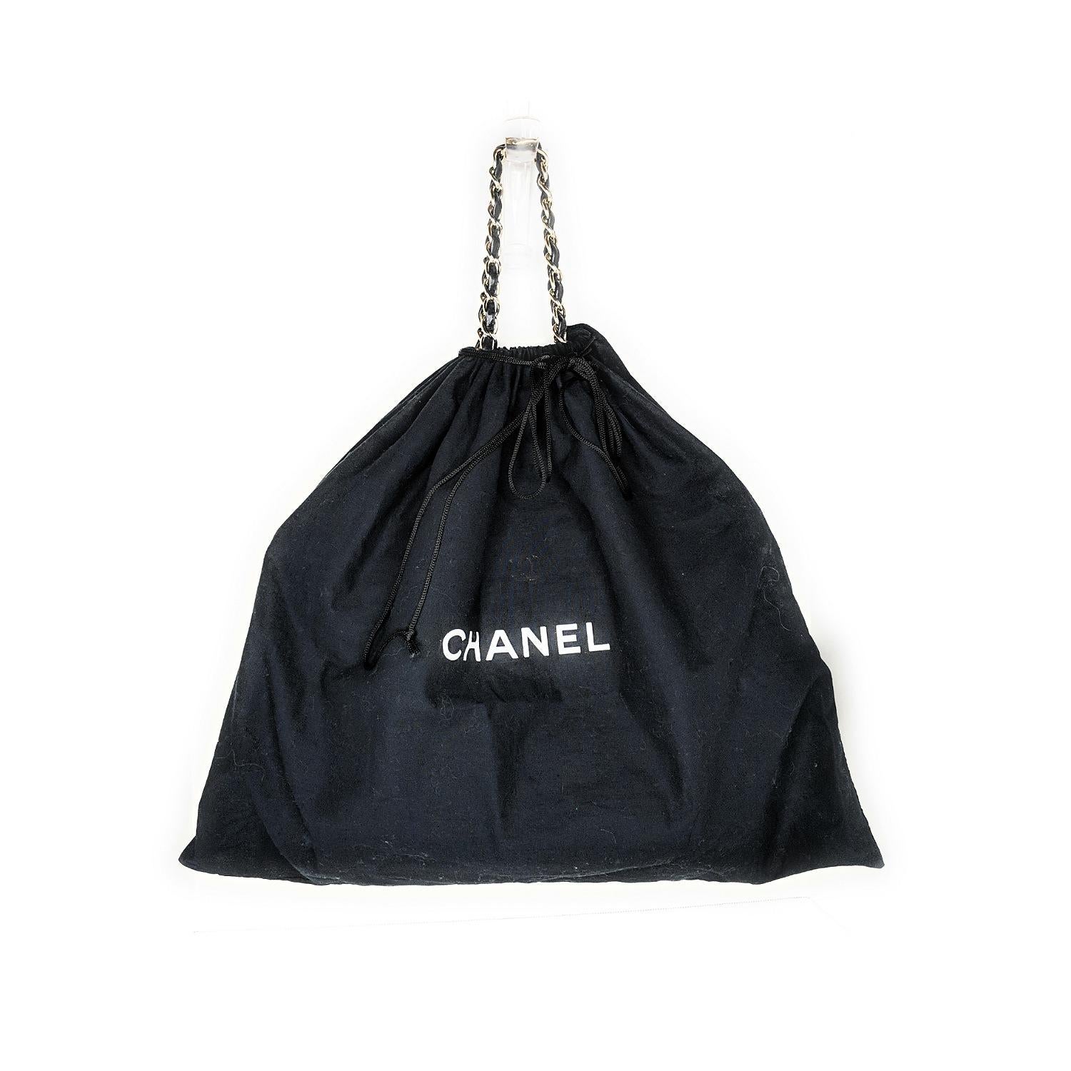 Chanel Vintage Black Quilted Caviar Timeless Tote 5