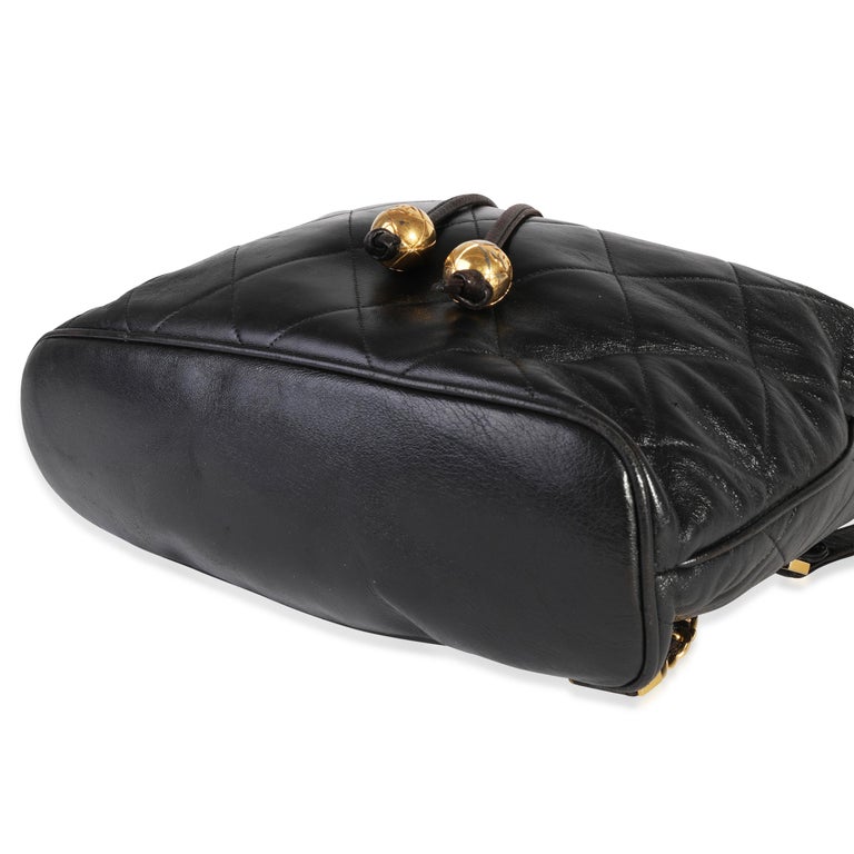 Chanel Vintage Black Quilted Lambskin Backpack 2
