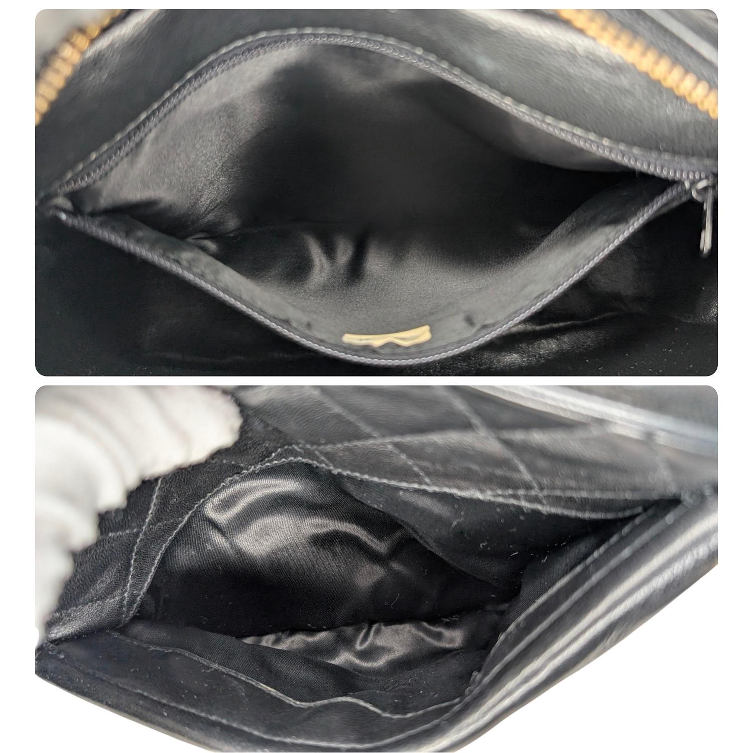 Chanel Vintage Black Quilted Lambskin CC Camera Bag For Sale 4
