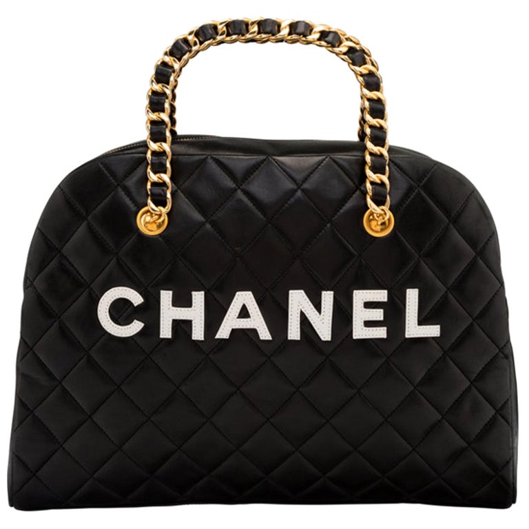 Chanel Vintage Quilted Tote Bag - 46 For Sale on 1stDibs