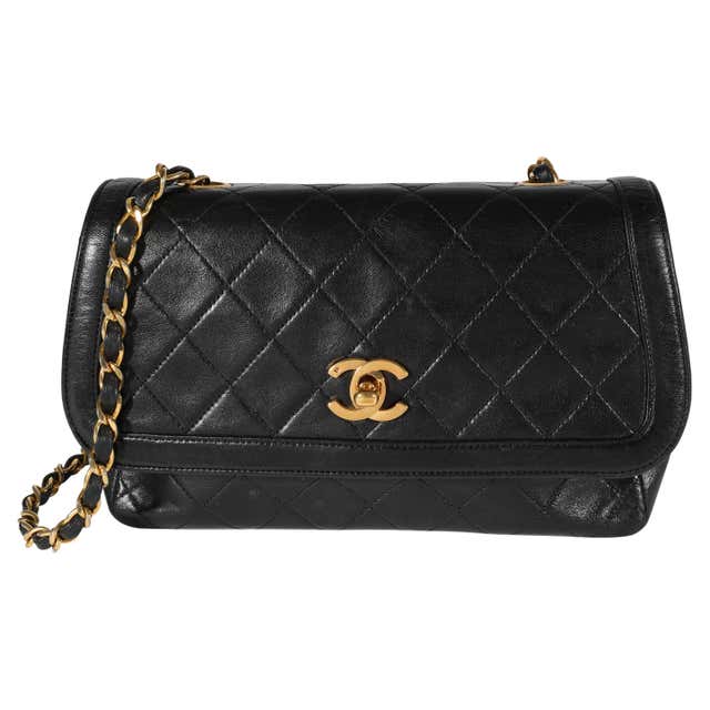 1986 Chanel Black Quilted Lambskin Vintage Classic Double Flap Bag at ...