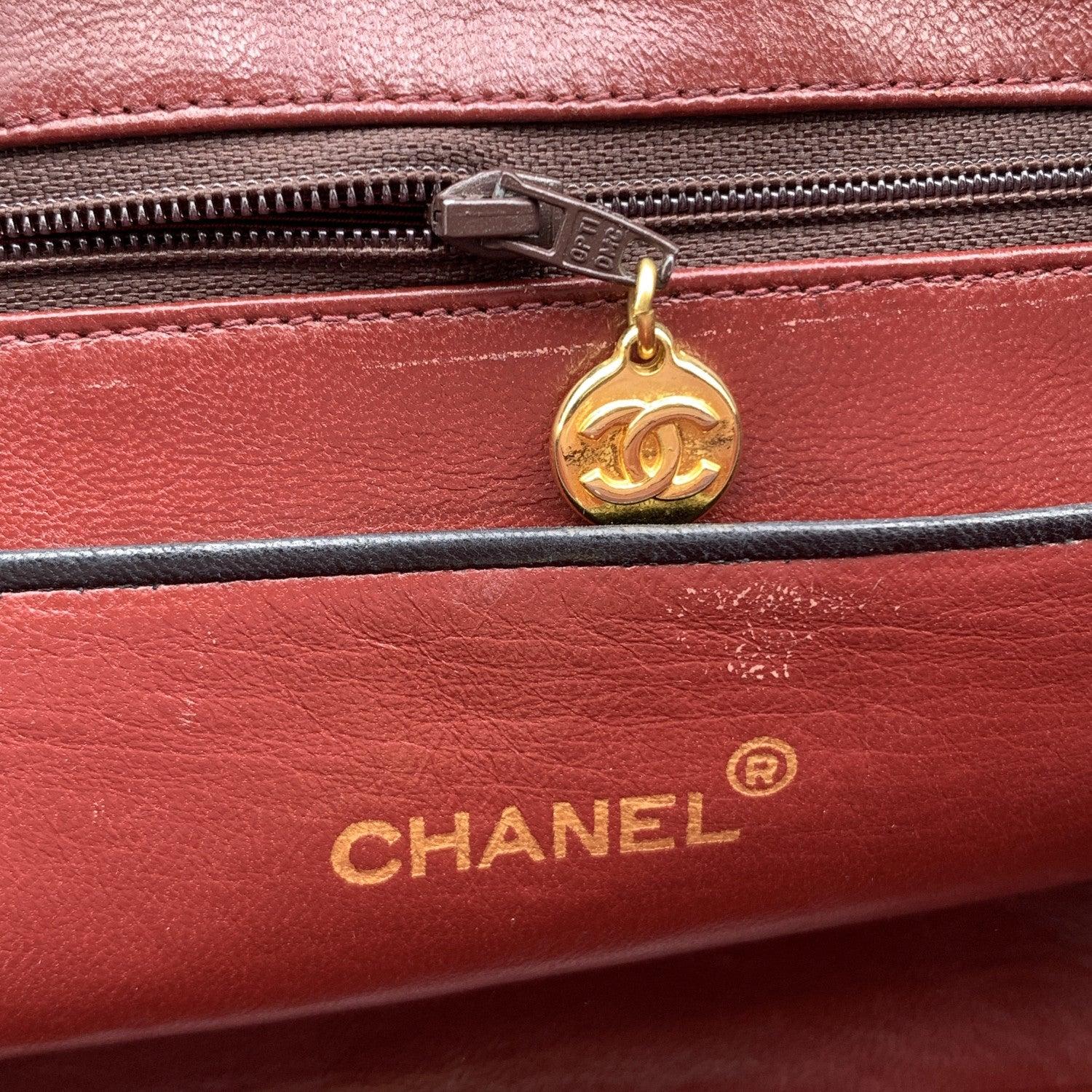 Chanel Vintage Black Quilted Leather Large Camera Shoulder Bag 5
