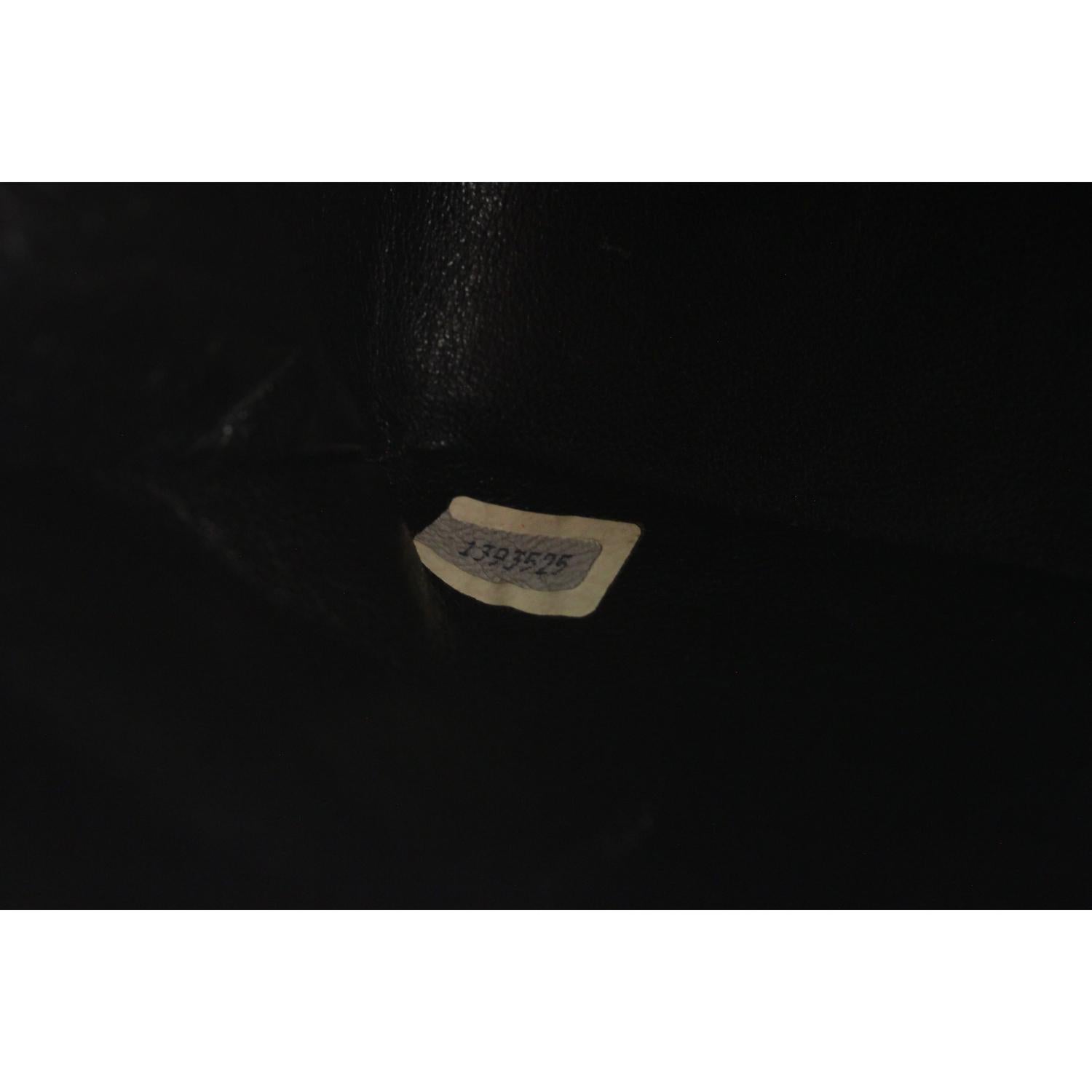 Chanel Vintage Black Quilted Leather Shoulder Bag with Contrast Trim 10