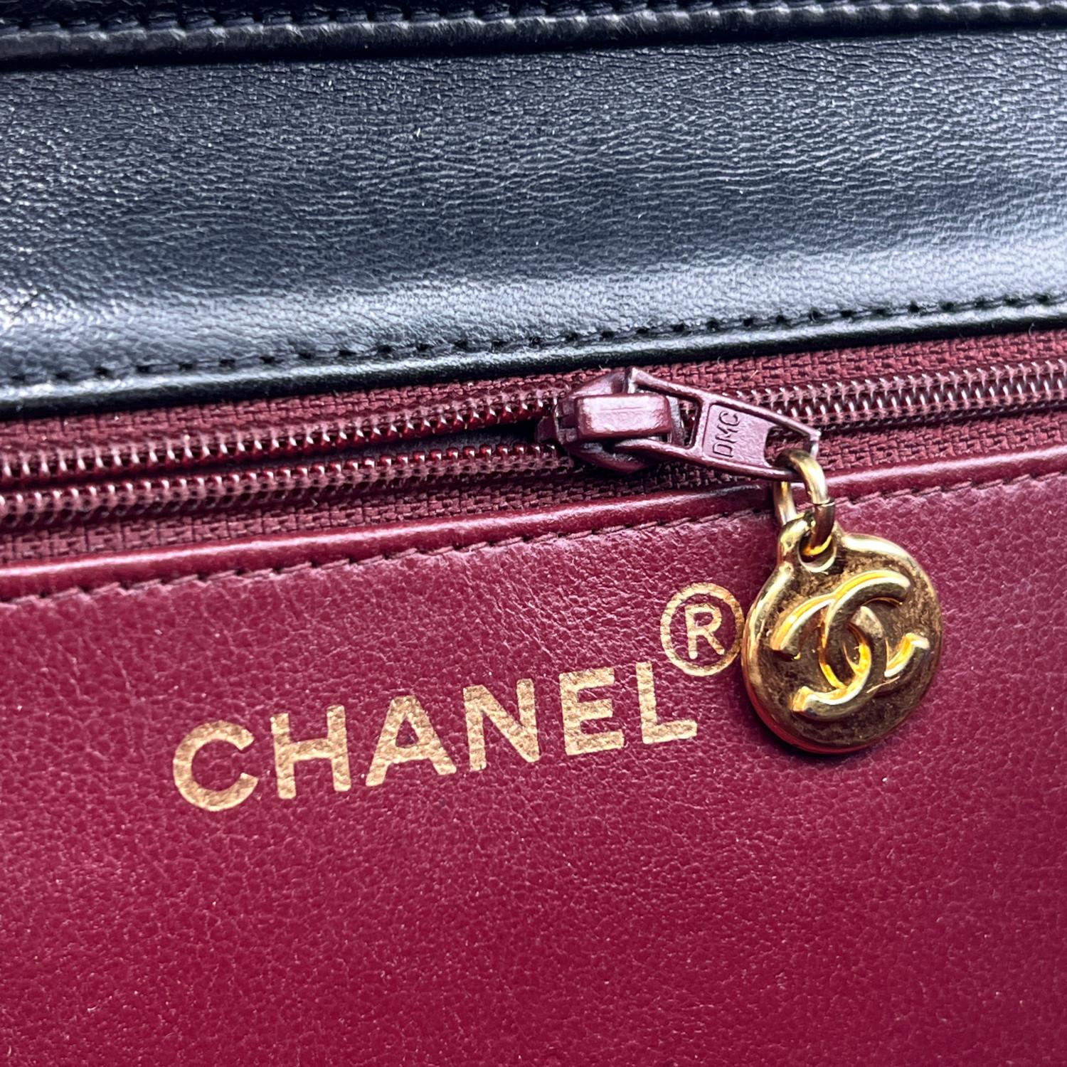 Chanel Vintage Black Quilted Leather Timeless Mini Shoulder Bag 5