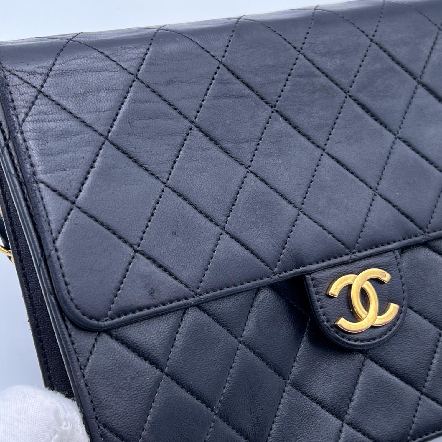 Chanel Vintage Black Quilted Leather Timeless Mini Shoulder Bag 3