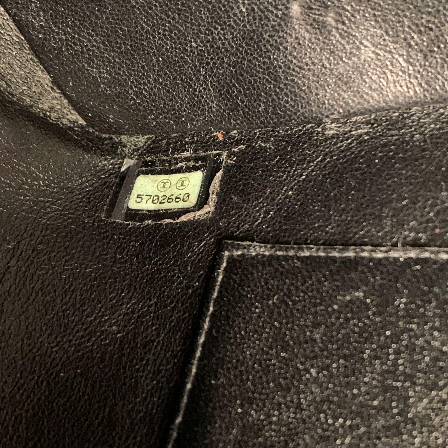 Chanel Vintage Black Quilted Leather Tote Shoulder Bag 10