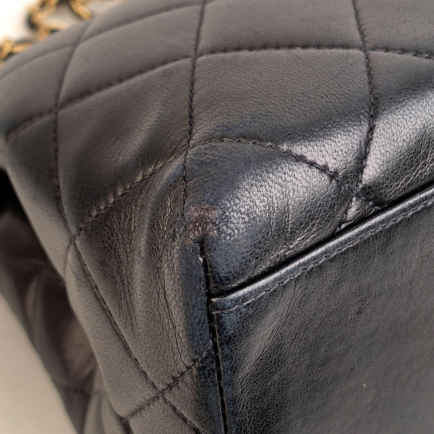 Chanel Vintage Black Quilted Leather Tote Shoulder Bag 2