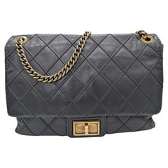 Chanel Vintage Black Quilted Paris-Bombay Cosmos Flap Bag