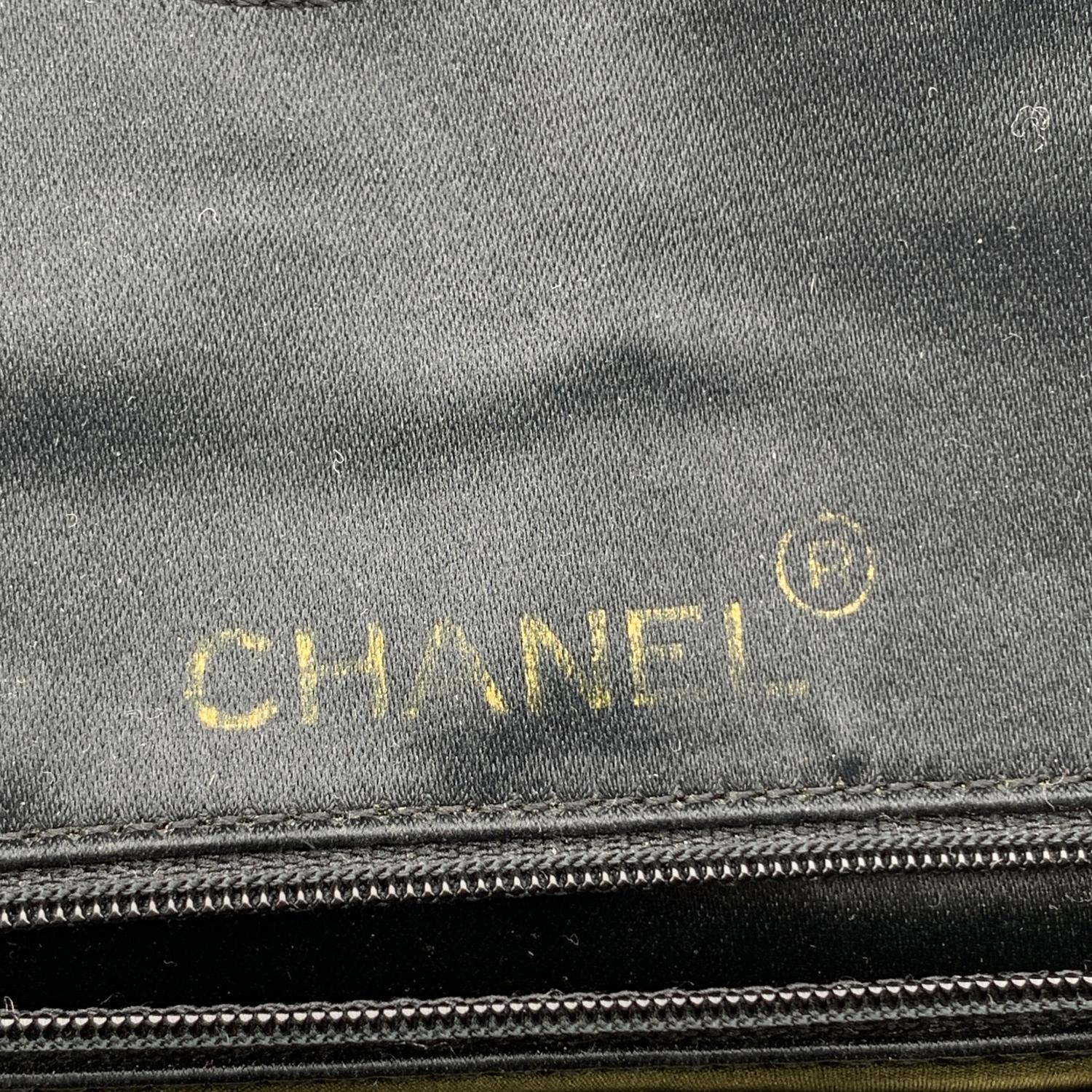 Chanel Vintage Black Quilted Satin Evening Shoulder Bag 5
