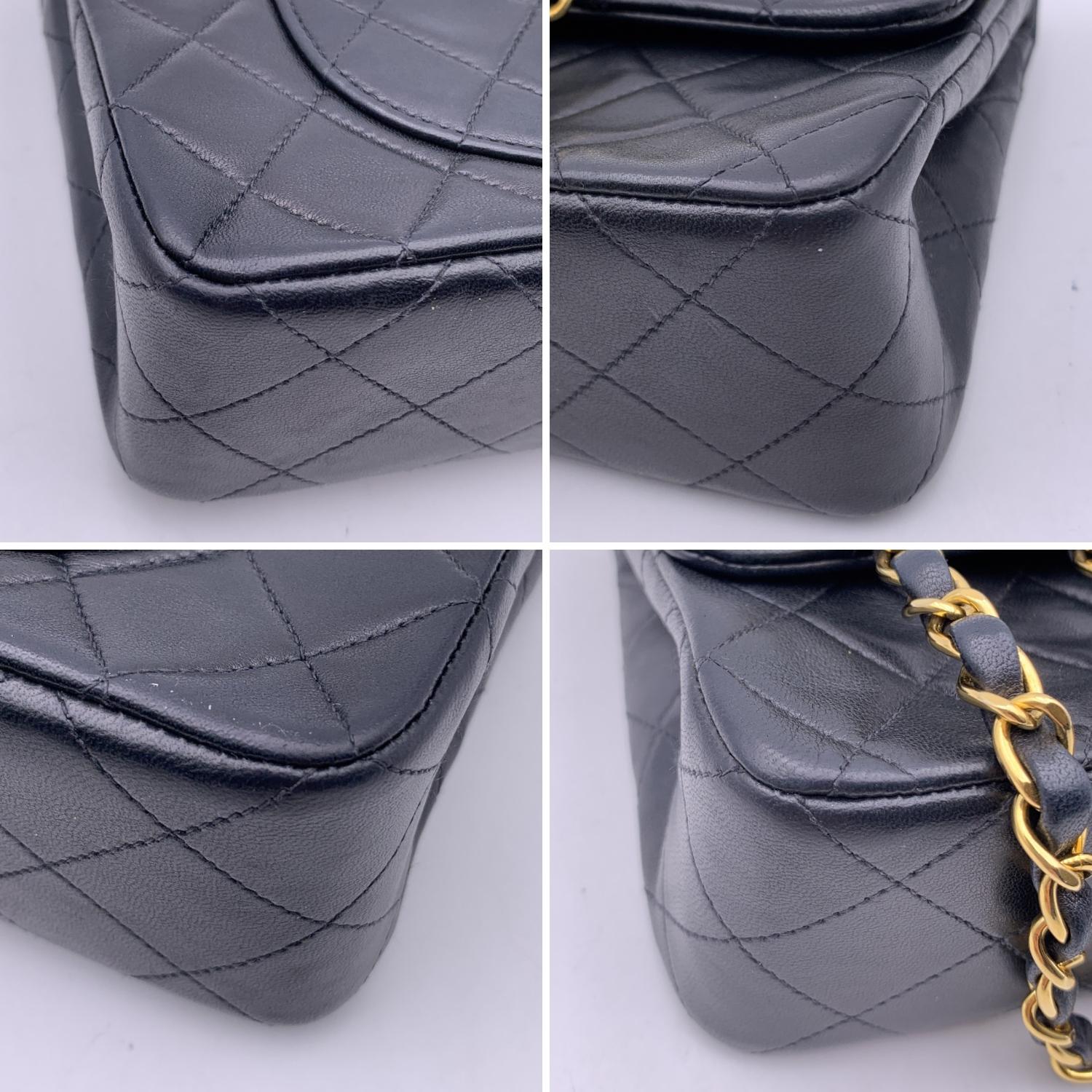 Chanel Vintage Black Quilted Timeless Classic Small 2.55 Bag 23 cm For Sale 3