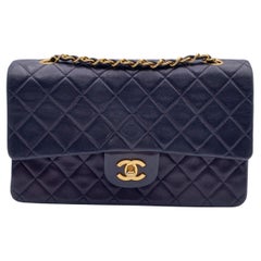 Chanel Retro Black Quilted Timeless Classic 2.55 Shoulder Bag 25 cm