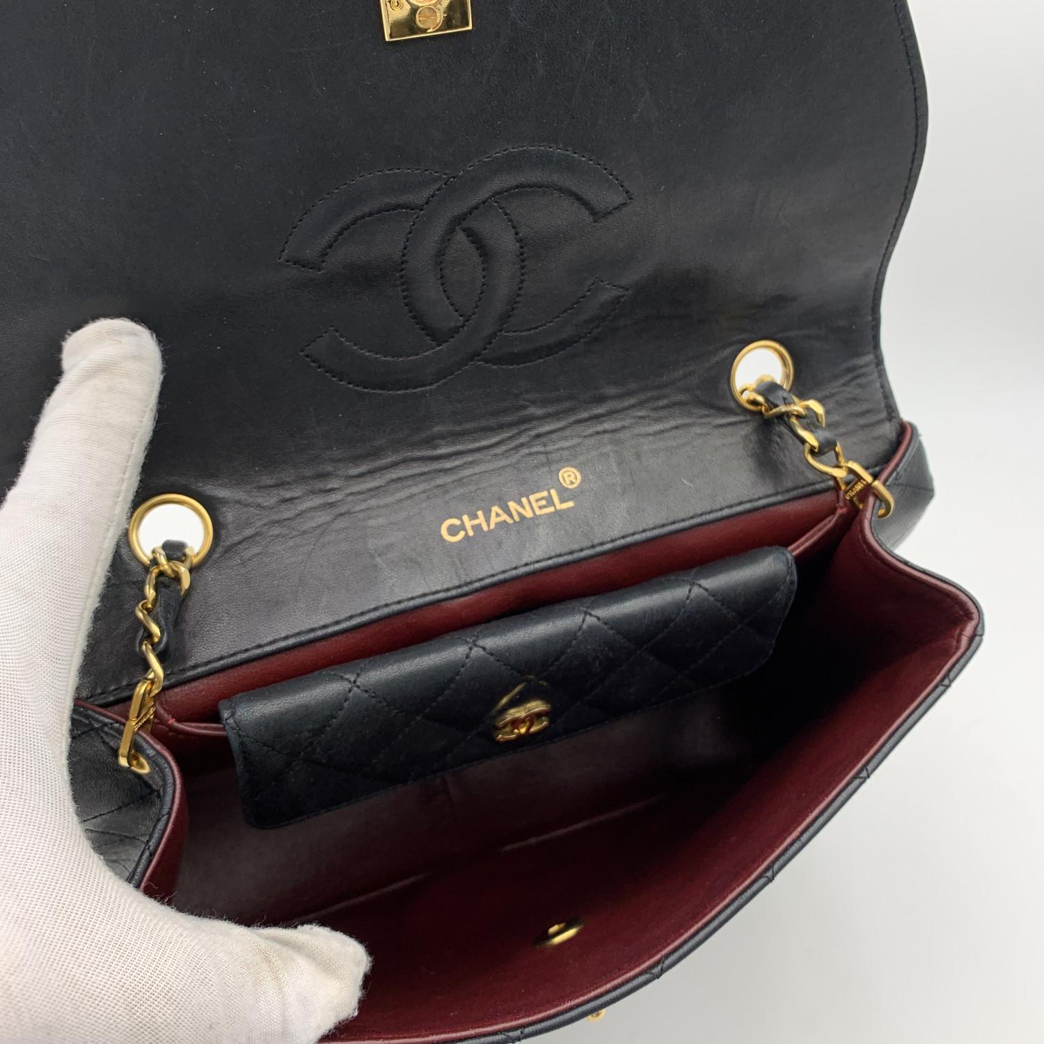 Chanel Vintage Black Quilted Trapeze Flap Shoulder Bag with Wallet 2
