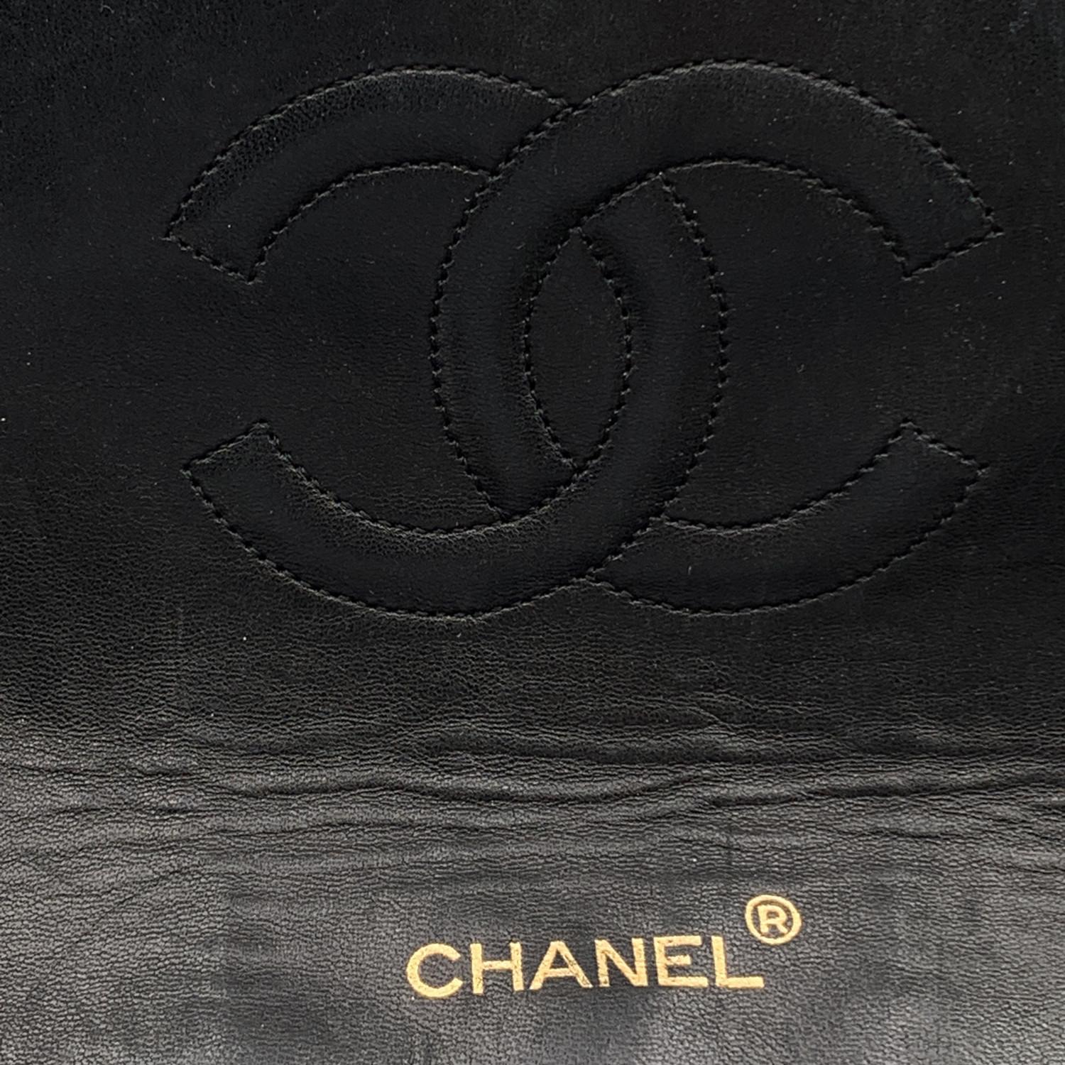Chanel Vintage Black Quilted Trapeze Flap Shoulder Bag with Wallet 3