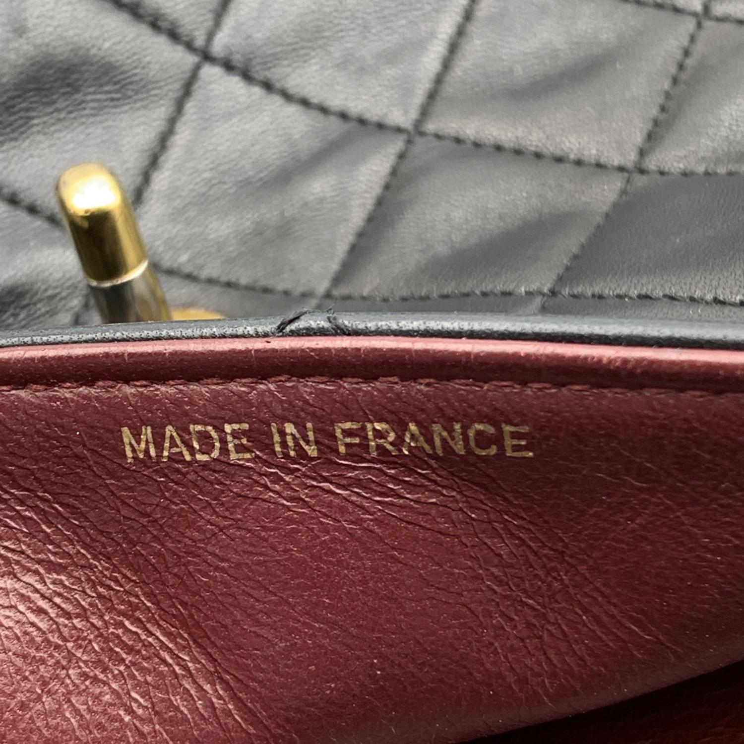 Chanel Vintage Black Quilted Trapeze Flap Shoulder Bag with Wallet 5
