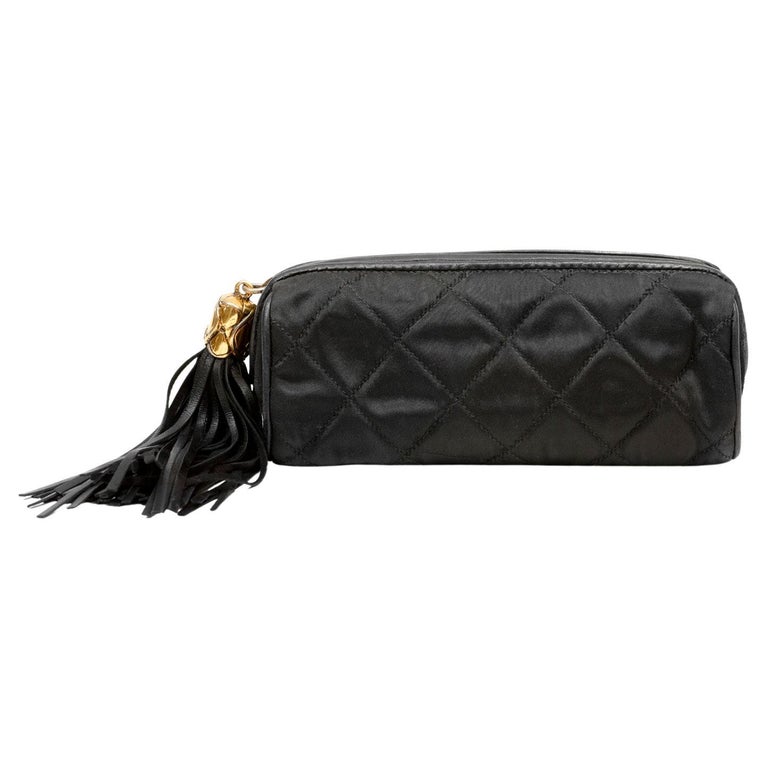 Chanel Vintage Camera Tassel Bag Quilted Leather Medium at