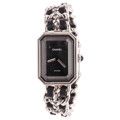 Chanel Vintage Black Silver Première Rock Octagon Watch