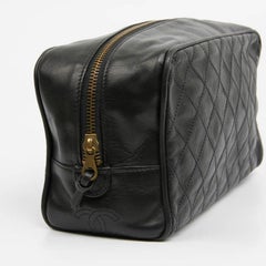 CHANEL Vintage Black Toiletry Bag