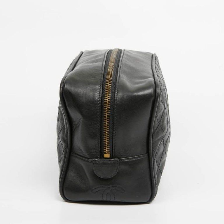 CHANEL Vintage Black Toiletry Bag at 1stDibs chanel toiletry bag