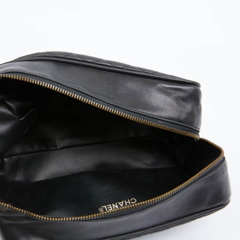 CHANEL Vintage Black Toiletry Bag at 1stDibs chanel toiletry bag