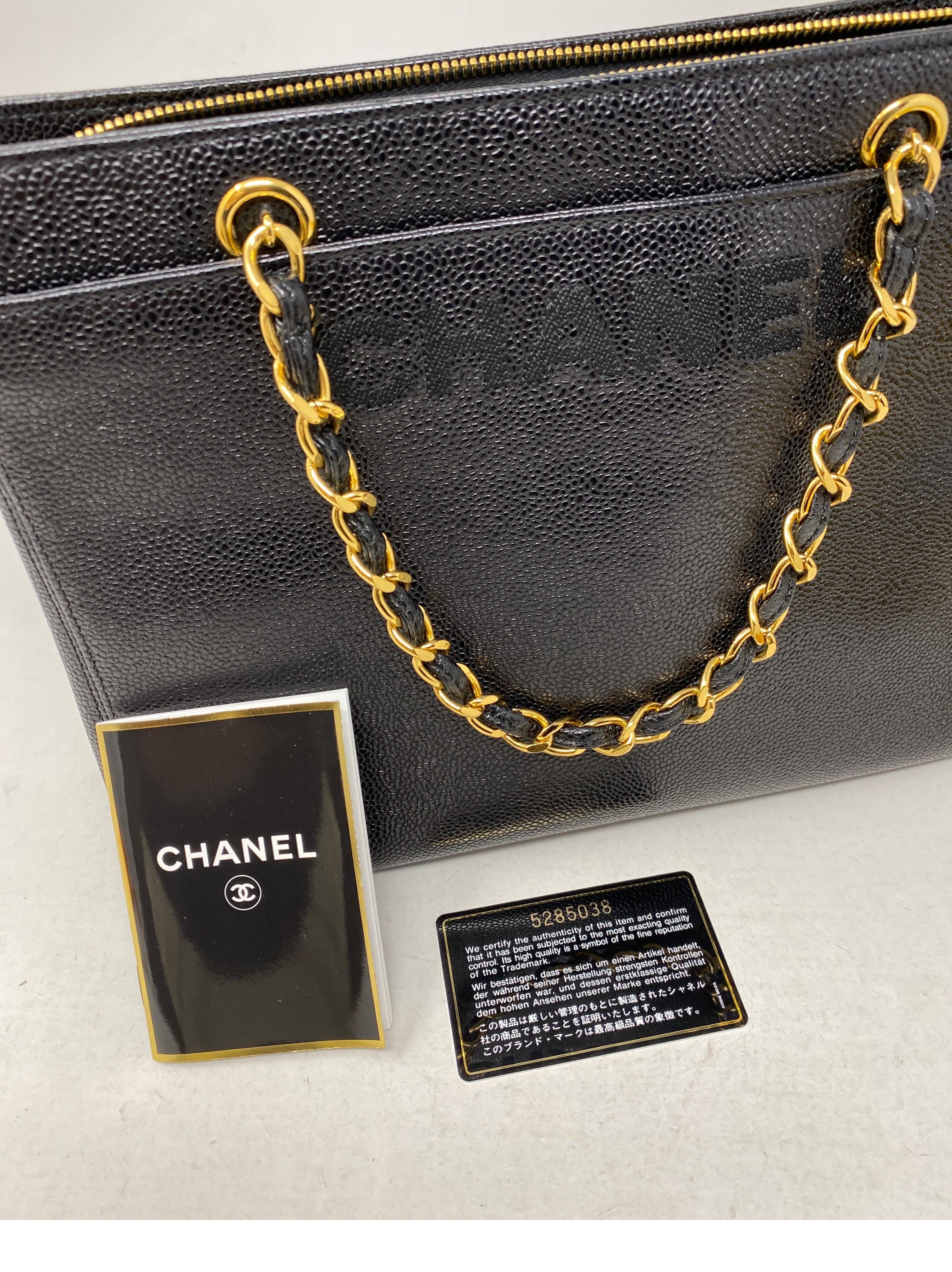Chanel Vintage Black Tote Bag  6