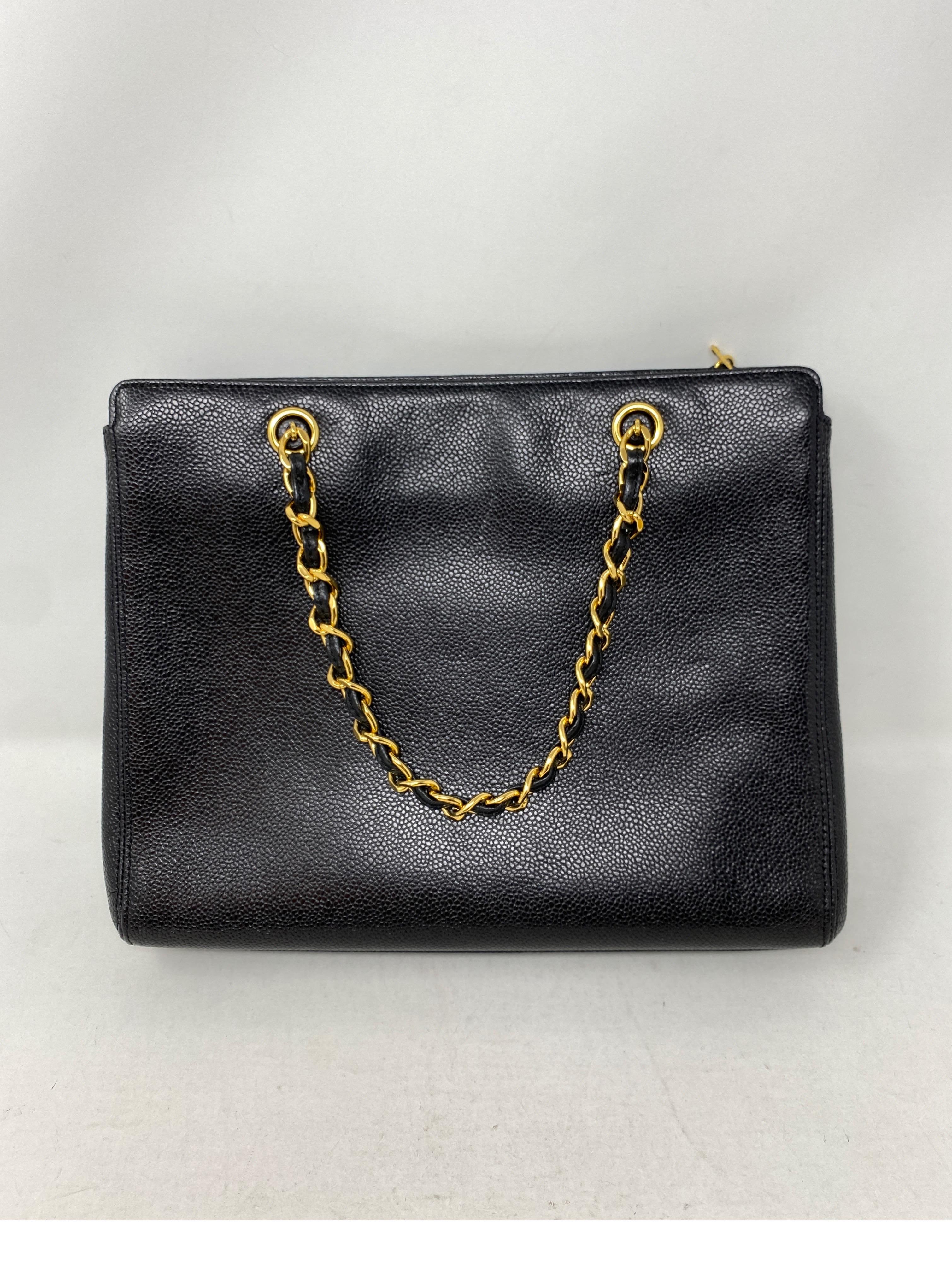 Women's or Men's Chanel Vintage Black Tote Bag 