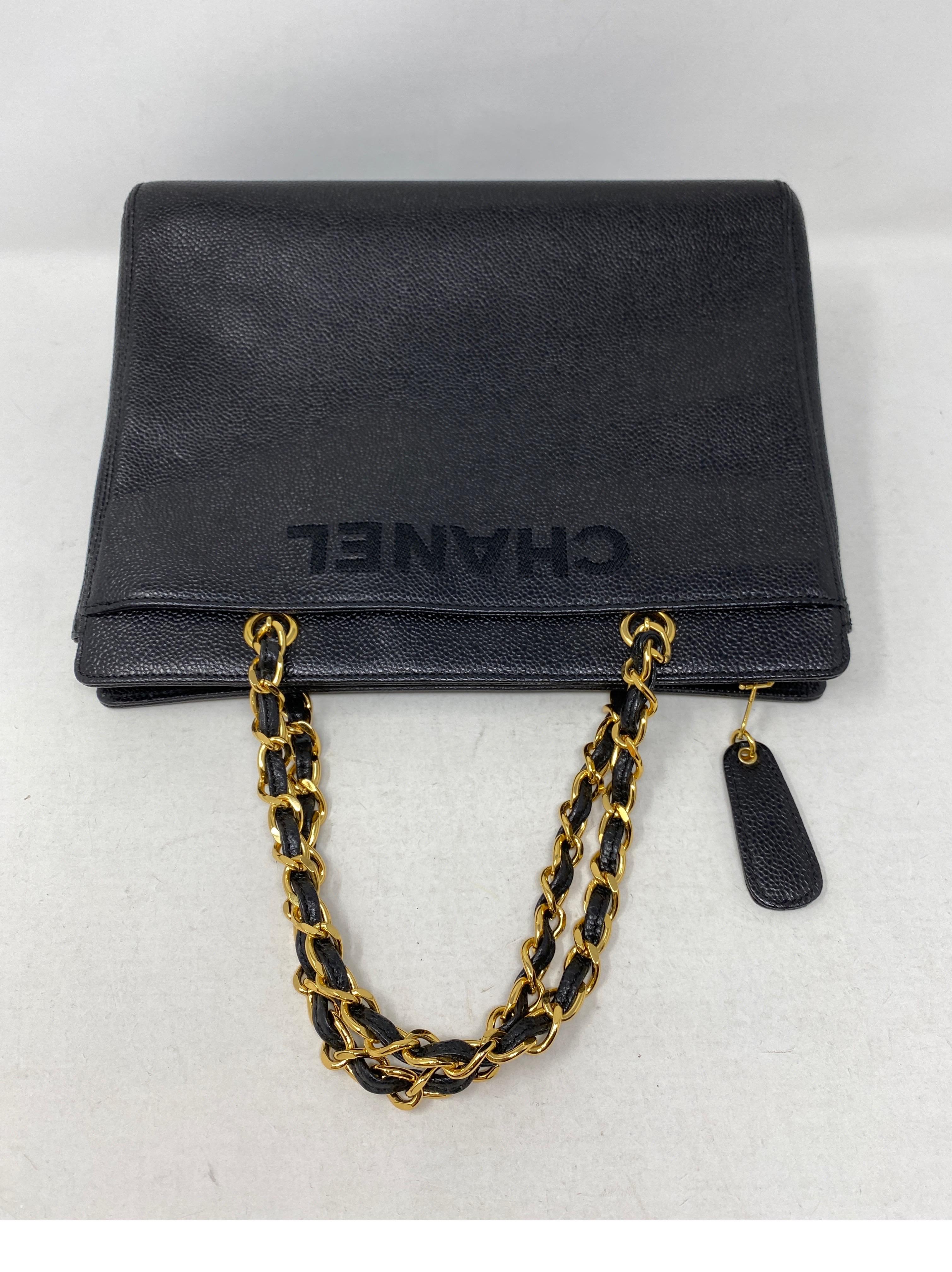 Chanel Vintage Black Tote Bag  2