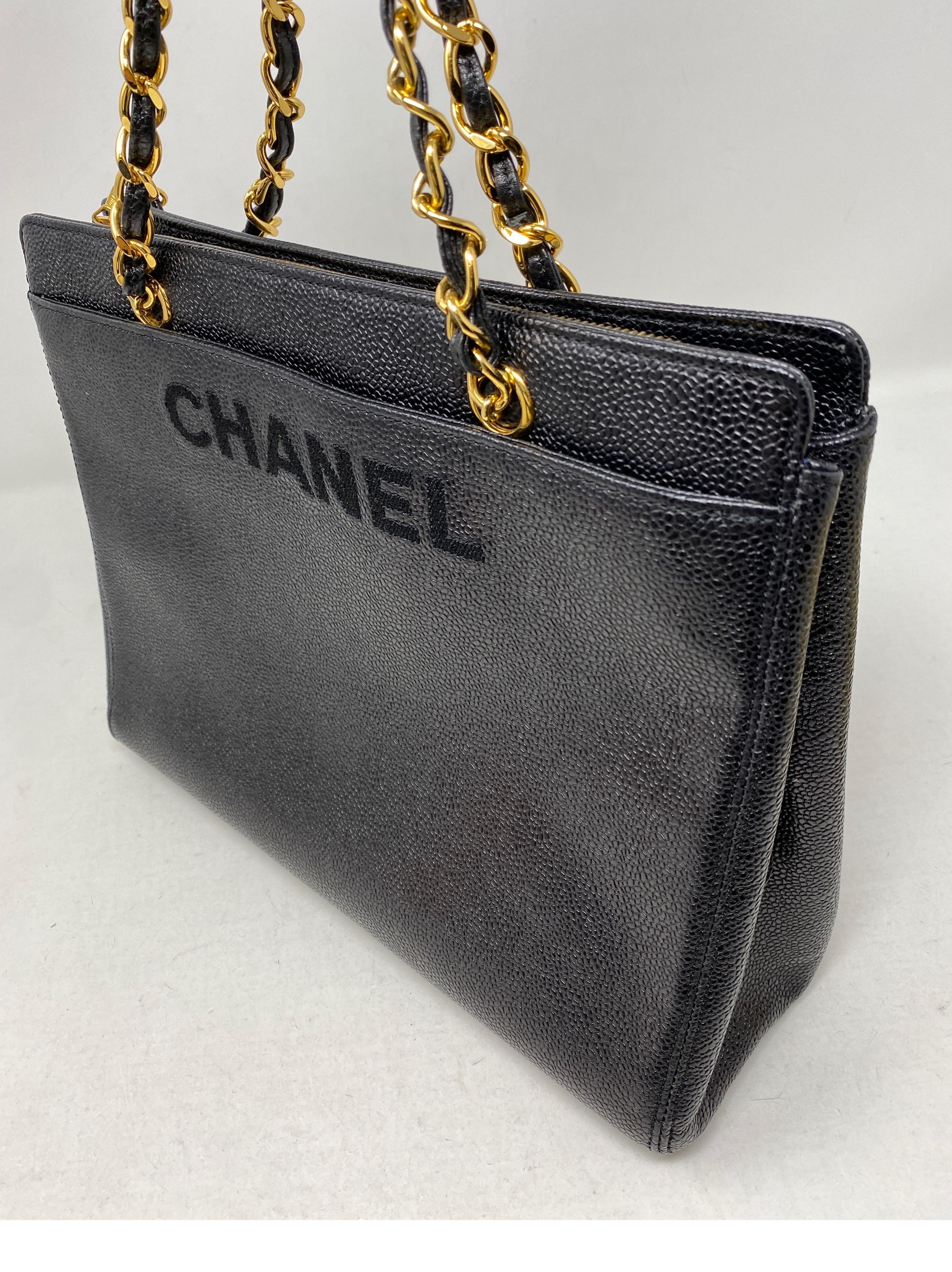 Chanel Vintage Black Tote Bag  4