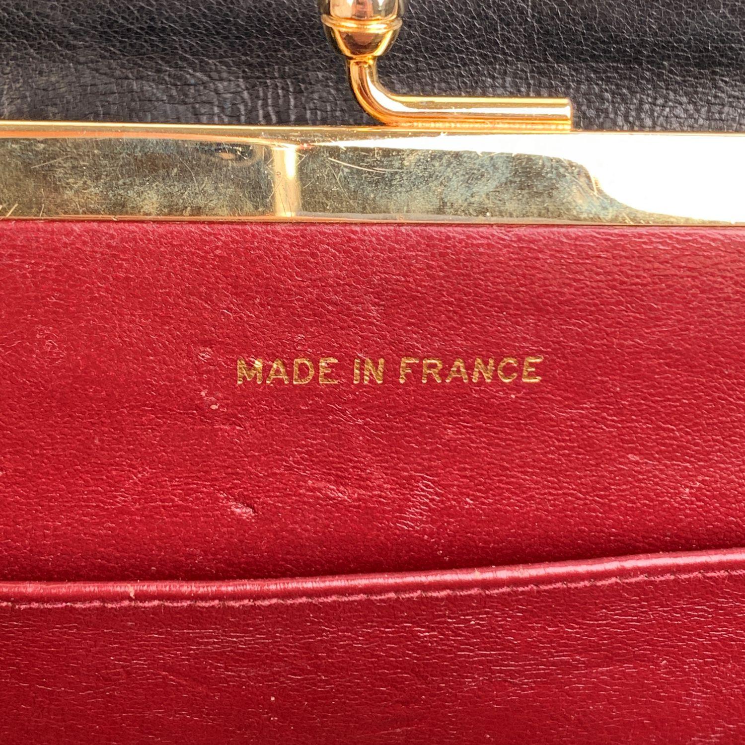 Chanel Vintage Black V Quilted Leather Shoulder Bag 6