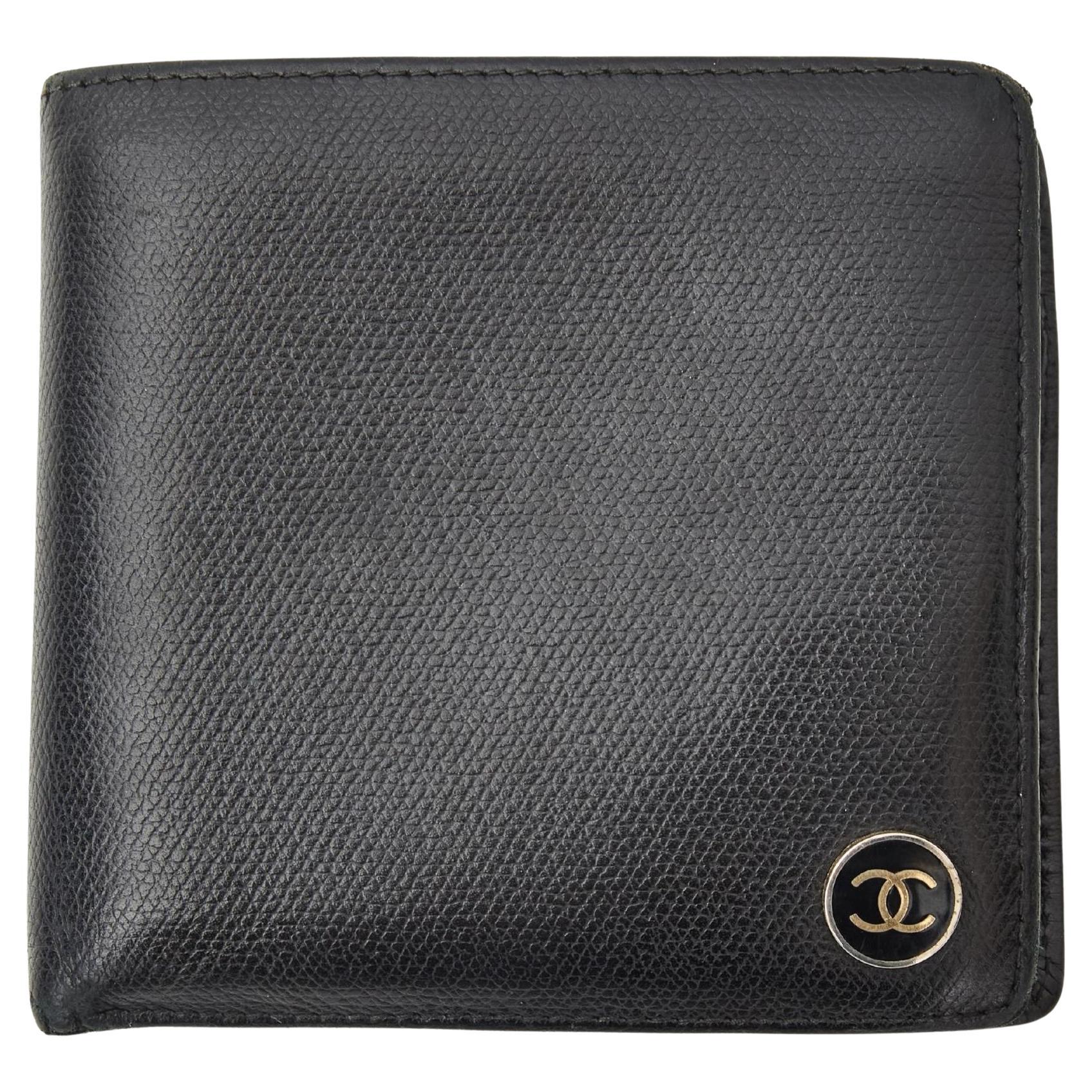 Chanel Vintage Schwarzes Portemonnaie im Angebot