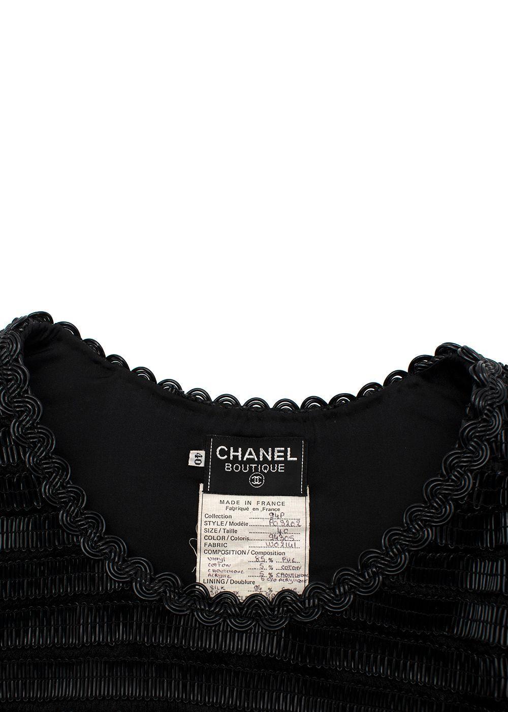 Women's Chanel Vintage Black & White pvc Mini Dress