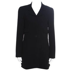Chanel Vintage Black Wool Coat M