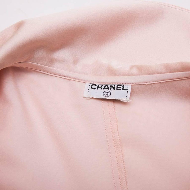 CHANEL Vintage Blouse in Pale Pink Silk Size 36EU at 1stDibs | vintage pink  blouse