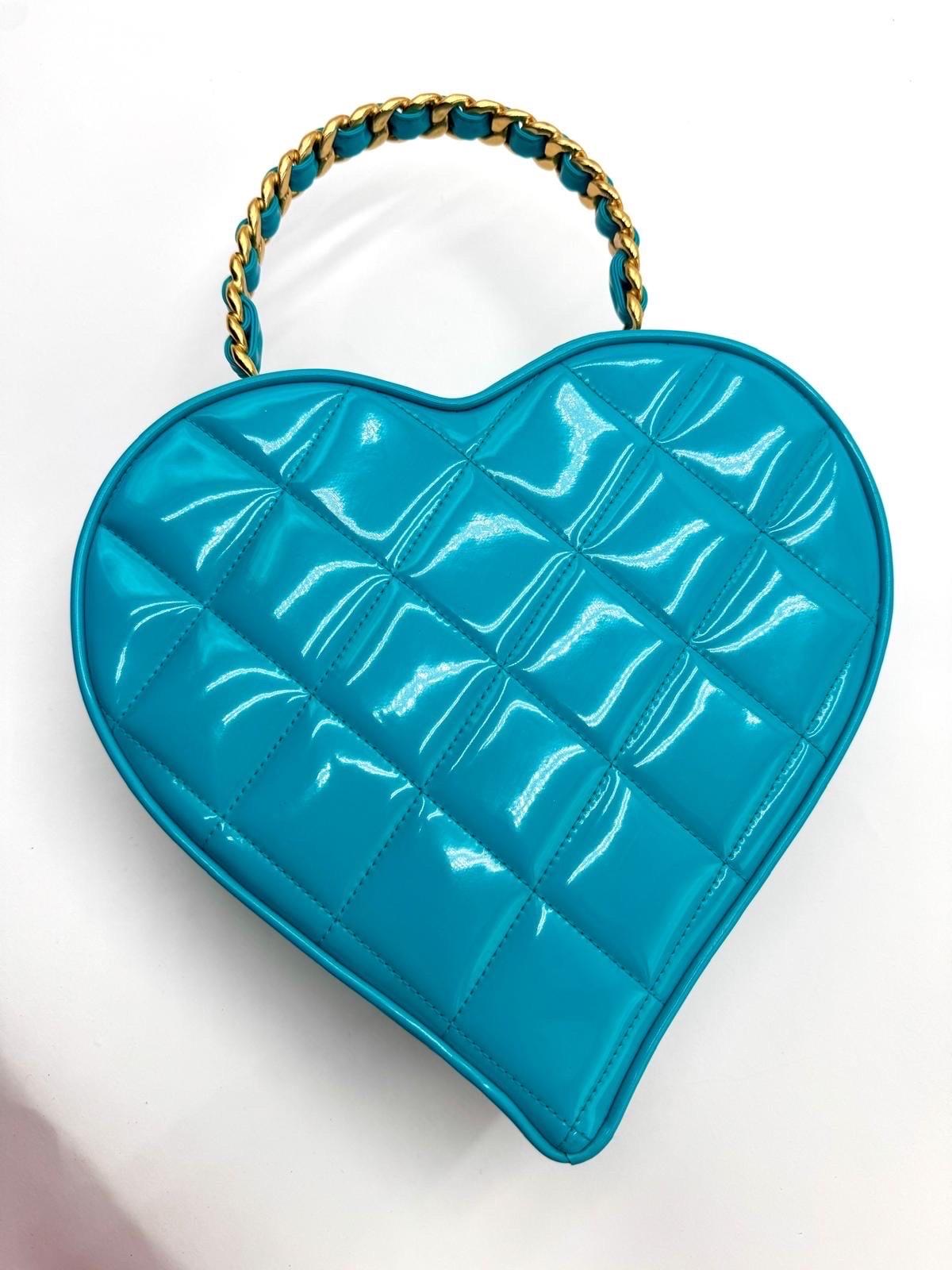 Chanel Vintage Blue Barbie Heart Vanity Bag – 1995 1