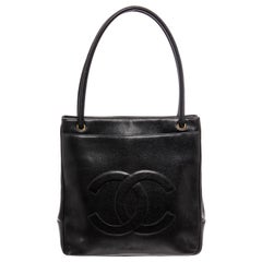 chanel vintage timeless tote Chanel Vintage Blue Caviar Leather Timeless Tote Bag