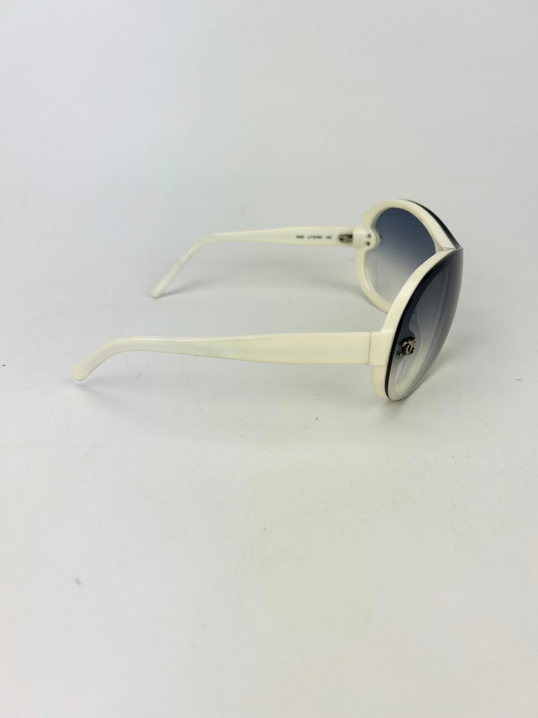 Chanel Vintage Blau Grau Gradient Lens Aviator-Sonnenbrille c2000er Jahre Damen