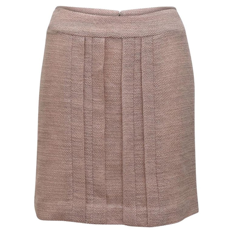 Asser Frustrerend Verwisselbaar Chanel Vintage Blush Pink 1999 Wool Skirt For Sale at 1stDibs