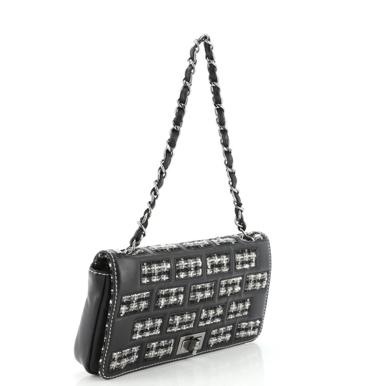 Chanel Vintage Brick Reissue Flap Bag Tweed and Leather Medium at